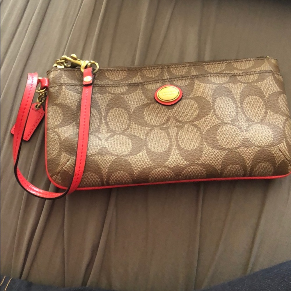 Coach large wristlet